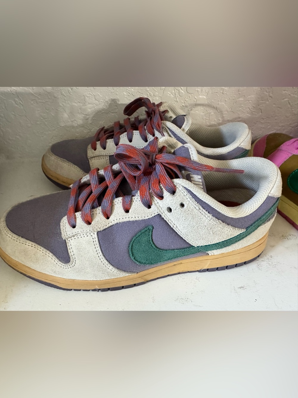 Nike Dunk Low Daybreak Bicoastal Lavender Emerald Green Canvas Suede | Size 8